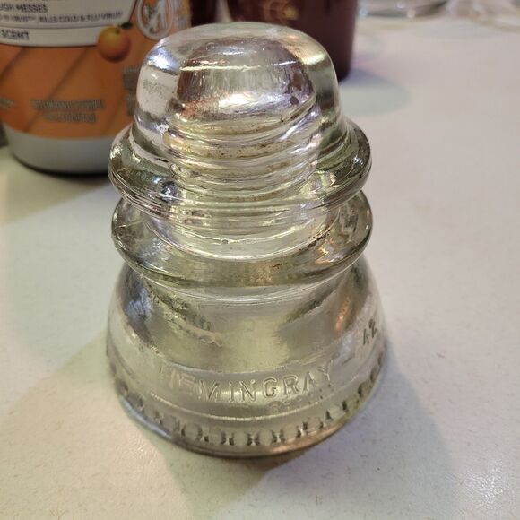 HEMINGRAY #42 Clear Glass Insulator Made in USA D12 - Picture 6 of 6